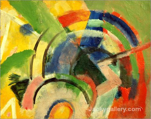 Small composition IV by Franz Marc paintings reproduction